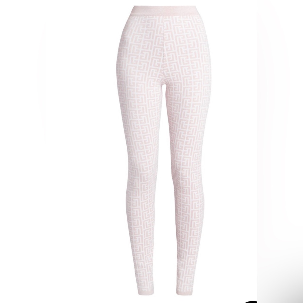 Balmain
Glitter Monogram Leggings pink size euro 40. ) us 10